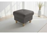 Polsterhocker Sit & More "Pamela", Grau (Mocca), B:58Cm H:48Cm T:58Cm, Hocker, Polsterhocker, Mit Praktischen Stauraum