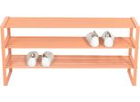 Schuhregal Spinder Design "Rex Sr 2 - 100 Cm", Orange (Clay Terra), B:100Cm H:19Cm T:29Cm, Stahl, Regale, Schuhregal, Regal Aus Stahl, Wahlweise Breite 70 Cm Oder 100 Cm