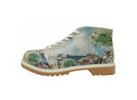 Stiefel Dogo "Shortcut Boots Hedge-Hug Damen Stiefeletten, Shortcut Boots", Damen, Gr. 41, Normalschaft, Braun (Beige, Braun), Lederimitat, Schuhe Stiefel, Handgefertigt