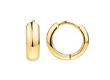 Paar Creolen Firetti "Schmuck Geschenk Edelstahl Ohrschmuck Ohrringe", Gelbgoldfarben, Ohrringe, Damen, 13Mm, Edelstahl