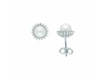 Paar Ohrstecker Adelia´S "Perlen Ohrstecker Ohrringe 925 Silber Mit Zirkonia", Weiß (Silber), Ohrringe, Damen, Damen, Silber 925 (Sterlingsilber), Silberohrringe Perle