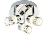 Searchlight Deckenstrahler "Bubbles 3Lt Strahler - Chrommetall & Acryl", Energieeffizienz: G (A-G), Silber (Chromfarben), H: 13Cm, 1 Stk., Leuchten, Deckenstrahler