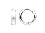 Paar Creolen Firetti "Schmuck Geschenk Edelstahl Ohrschmuck Ohrringe", Edelstahlfarben, Ohrringe, Damen, 13Mm, Edelstahl