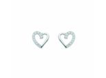 Paar OhrhäNger Adelia´S "Herz Ohrstecker Ohrringe 925 Silber Mit Zirkonia", Silber, Ohrringe, Damen, Damen, Silber 925 (Sterlingsilber), Silberohrringe Herz