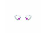 Paar OhrhäNger Adelia´S "Herz Ohrstecker Ohrringe 925 Silber Mit Zirkonia", Pink (Silber), Ohrringe, Damen, Damen, Silber 925 (Sterlingsilber), Silberohrringe Herz