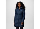 Daunenmantel Columbia "Lake 22 Ii Down Long Hooded Jacket", Damen, Gr. S, Blau (Collegiate Navy), Obermaterial: 100% Polyester. Wattierung: 100% Daunen, Po-Bedeckend, MäNtel Daunenmantel