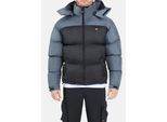 Steppjacke Ellesse "Dappiani Padded Jacket", Herren, Gr. Xxl, Schwarz, Grau, Obermaterial: 100% Polyester, Jacken Steppjacke, Sportlicher Stil, FüR Sportmode Und Streetwear, Aus Polyester