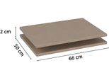 Einlegeboden Rauch "ZubehöR FüR Rauch-SchräNke Garderobe Kleiderschrank Schrank", Beige (Leinenoptik Hell), B:66Cm H:2Cm T:50Cm, Holzwerkstoff, EinlegeböDen, Einlegeboden, 2Er-Set Breite 66 Cm, Tiefe 50 Cm Made In Germany