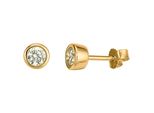 Paar Ohrstecker Firetti "Schmuck Geschenk Gold 333 Ohrschmuck Ohrringe SolitäR", Gelbgoldfarben, Kristallweiß, Kristallweiß, Ohrringe, Damen, 3,8Mm, Gelbgold 333, Mit Zirkonia (Synth.)