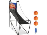 COSTWAY Arcade-Basketballspiel klappbar inkl. 3 Basketbällen Basketballkorb Basketball Automat mit elektronischem Scorer Buzzer & Pumpe
