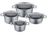 Topf-Set Fissler "Phi Collection", Silber (Silberfarben), TöPfe, Cookstar Allherdboden; Edelstahl 18/10; Made In Germany