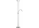 Trio Leuchten Led Deckenfluter "Santo Ii", Grau (Nickelfarben), 2, H: 180Cm, Leuchten, Integrierter Dimmer,Flexibel, Led Deckenfluter