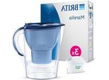 Famanu Wasserfilterkanne Marella Cool 2,4L Blau inkl. 3 MAXTRA PRO ALL-IN-1 Wasserfilterpatronen