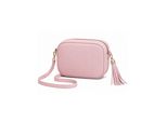 UmhäNgetasche "Meran", Damen, Gr. B/H/T: 21Cm X 15Cm X 7Cm Onesize, Rosa, Leder, Collezione Alessandro, Taschen UmhäNgetasche, Praktisch-Modische Leder Tasche