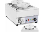 Bain-Marie elektrische Warmhaltestation für Suppenfondue Schokolade 1500 W 2 x 7 l