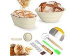 Famanu Rührschüssel Set - 6-teilig - 23cm rund + 29cm oval - Faltbar - Backzubehör für Familie & Profis