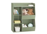 SoBuy Kinderregal, Grün, Holzwerkstoff, 80x104x34 cm, Kinder- & Jugendzimmer, Kindermöbel, Kinderregale