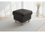 Polsterhocker Sit & More "Pamela", Schwarz, B:58Cm H:48Cm T:58Cm, Hocker, Polsterhocker, Mit Praktischen Stauraum