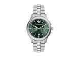 Chronograph Emporio Armani, Edelstahlfarben, GrüN, Armbanduhren, Herren, Chronograph, Quarzuhr, Armbanduhr, Herrenuhr, Edelstahlarmband, Analog, Tag