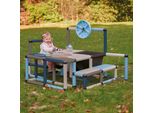 Quadro Möbel Kit L Modularer Baukasten für Kindermöbel und Spielgeräte, ab 6 Monaten, 345 Teile – Petrol