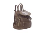 BZNA Ben Taupe Rucksack Backpacker Designer Uni Lederrucksack