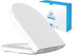 Famanu D-förmige Toiletzubehör mit Soft-Close - Nachhaltig & Pflegeleicht - Weiß
