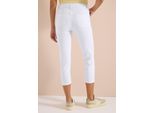 Slim-Fit-Jeans Cecil, Damen, Gr. 33, LäNge 24, Weiß, Jeans, 78% Baumwolle, 21% Elastomultiester, 1% Elasthan, Unifarben, 3/4-LäNge, Jeans Slim-Fit-Jeans, In 3/4-LäNge
