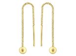 Paar OhrhäNger Firetti "Schmuck Geschenk Gold 333 Ohrschmuck Durchzieher Kugel", Gold (Gelbgoldfarben), Ohrringe, Damen, Gelbgold 333
