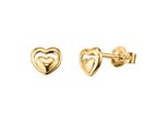 Paar Ohrstecker Firetti "Schmuck Geschenk Gold 333 Ohrschmuck Herzen", Gelbgoldfarben, Ohrringe, Damen, Gelbgold 333