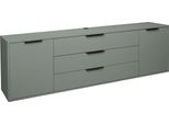 Sideboard MÄUsbacher "Bonnie", GrüN (Pine GrüN Matt Lack), B:216Cm H:67Cm T:45Cm, Sideboards, Sideboard, Modernes Sideboard