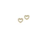 Paar Ohrstecker Firetti "Schmuck Geschenk Gold 333 Ohrschmuck Herzen", Gold (Gelbgoldfarben, Kristallweiß, Kristallweiß), Ohrringe, Damen, Gelbgold 333, Mit Zirkonia (Synth.)