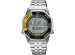 Digitaluhr Seiko, Silber (Silberfarben, Gelb), Armbanduhren, Herren, Digitaluhr, Quarzuhr, Armbanduhr, Damenuhr, Herrenuhr, Edelstahlarmband, Digital