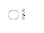 Paar Creolen Firetti "Schmuck Geschenk Silber 925 Ohrschmuck Ohrringe Facettiert", Silberfarben, Ohrringe, Damen, 15Mm, Silber 925 (Sterlingsilber)
