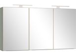 Spiegelschrank Welltime "Trient, 3D-Spiegelschrank 120 Cm, GedäMpfte Scharniere", SchilfgrüN, Wildeiche, B:120Cm H:64Cm T:20Cm, Mdf, SchräNke, Spiegelschrank, SchilfgrüN/Wildeiche, GedäMpfte Scharniere