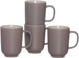Becher Ritzenhoff & Breker "Jasper", Grau (Taupe), H:10Cm, Steinzeug, TrinkgefäßE, Becher, 4-Teilig