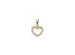 KettenanhäNger Firetti "Schmuck Geschenk Gold 333 Halsschmuck AnhäNger Herz", Gold (Gelbgoldfarben, Kristallweiß, Kristallweiß), SchmuckanhäNger, Damen, Gelbgold 333, 0,65 G, KettenanhäNger, Mit Zirkonia (Synth.)