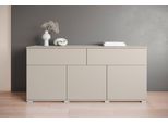 Sideboard Otto Home "Kenia, Kommode Mit 3 TüRen Und 2 Schubladen, 150 Cm Breit", Kaschmir, B:150Cm H:67,9Cm T:39,5Cm, Abs-Kunststoff, Hartfaserplatte, Holzwerkstoff, Kunststoff, Sideboards, Sideboard, Griffloses Design Mit Push-To-Open Und Verstellbaren EinlegeböDen