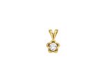 KettenanhäNger Firetti "Schmuck Geschenk Gold 333 Halsschmuck AnhäNger Blume", Gelbgoldfarben, Kristallweiß, Kristallweiß, SchmuckanhäNger, Damen, Gelbgold 333, 0,69 G, KettenanhäNger, Mit Zirkonia (Synth.)