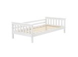 [en.casa] Kinderbett, Weiß, Holz, Kiefer, 80x160 cm, Kinder- & Jugendzimmer, Kindermöbel, Kinderbetten, Kindereinzelbetten