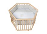 Roba Laufgitter, Natur, Holzwerkstoff, Tiere, Sechseckig, 118.5x72.5x103.5 cm, Babymöbel, Laufstall Baby