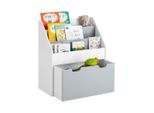 SoBuy Kinderregal, Grau, Holzwerkstoff, 63x70x30 cm, Kinder- & Jugendzimmer, Kindermöbel, Kinderregale