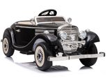 Mercedes Benz Oldtimer 540K Kinderfahrzeug Elektrofahrzeug 4x45W 12V/10Ah Ledersitz EVA Soft Reifen Schwarz