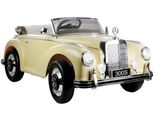 Mercedes Benz Oldtimer 300s Kinderfahrzeug Elektrofahrzeug 12V EVA Reifen Ledersitz MP3 Beige