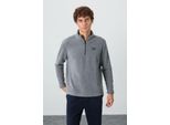 Herren PlüSch Halbzip Sweatshirt