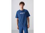 Oversized Logo-Patch Rundhals-T-Shirt