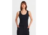 Rippenshirt ÄRmellose Slim-Fit Bluse