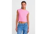 Rippstrick-Crop-Bluse