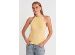 Slim Fit Halter-Neck Strickbluse