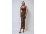 Bedrucktes Bodycon-Maxi-Kleid