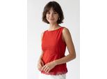 ÄRmellose Popeline Bluse Mit Knotendetail